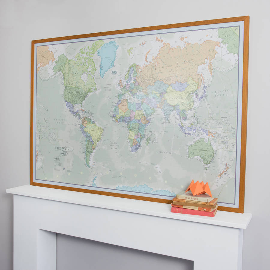 classic map of the world by maps international | notonthehighstreet.com