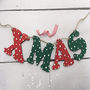 Personalised Garland Nordic Xmas Wooden Letter Bunting, thumbnail 2 of 4