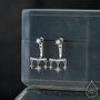 Sterling Silver Dangling Starburst Star Ear Jacket, thumbnail 1 of 12
