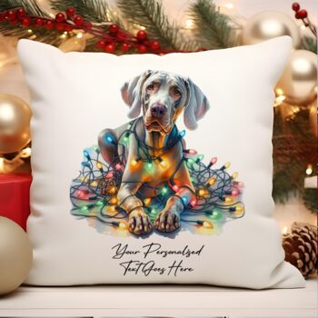 Personalised Weimaraner In Christmas Lights, 10 of 10