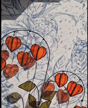 Chinese Lantern Stained Glass Plant Stem, 6 of 7