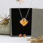 Orange Glass Sterling Silver Pendant Necklace, thumbnail 8 of 12