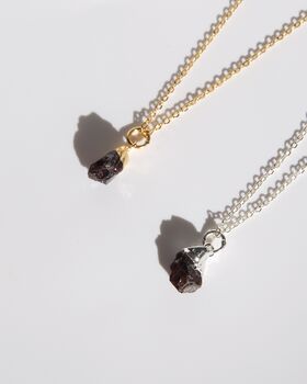 January Birthstone Garnet Crystal Necklace, 3 of 4