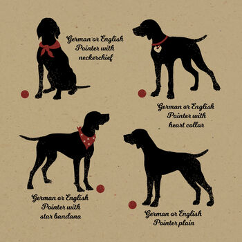 Personalised Pointer Print For One Or Two Dogs, 2 of 10