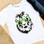 Kids Personalised Lion With Glasses T Shirt, thumbnail 1 of 4