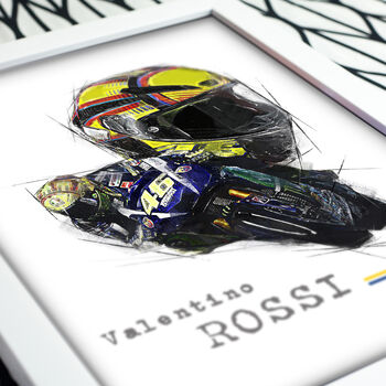 Valentino Rossi Sketch Art Print, 3 of 4