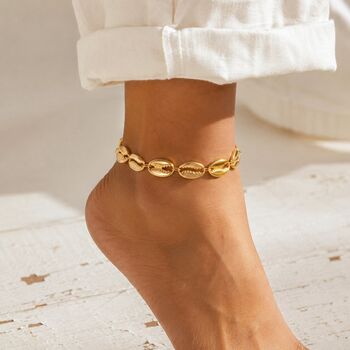 Waterproof Cowrie Shell Anklet, 2 of 5
