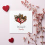 Leopard And Plaid Hearts Personalised Valentine's Day Card, thumbnail 2 of 4