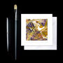 Set Of Four Hand Painted Greeting Cards 'Abstract Two', thumbnail 1 of 6