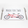 Tandem Bike Placemat, thumbnail 2 of 5