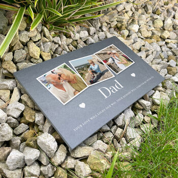 Personalised Photo Memorial Slate Grave Marker 25 X 15cm, 2 of 9