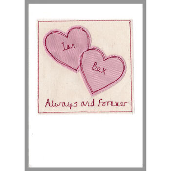 Personalised Love Hearts Wedding Anniversary Card, 9 of 12