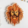 Lion Wooden Bedroom Wall Clock, thumbnail 5 of 7