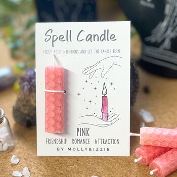 Pink Spell Candle Friendship, Romance And Attraction, 2 of 2