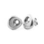 Rock Stud Earrings Solid Silver, thumbnail 5 of 5