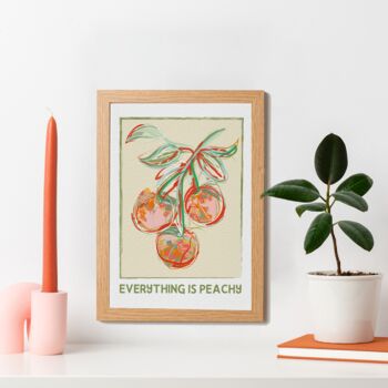 Everything Is Peachy Wall Art Print | Digital Download, 3 of 6