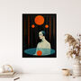 Transcendental Meditation Black Orange Wall Art Print, thumbnail 4 of 6