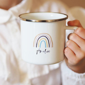 Personalised Children's Name Rainbow Enamel Mug, 3 of 8