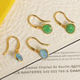 Gold Vermeil Gemstone Hook Earrings, thumbnail 3 of 7