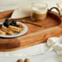 Lyon Wood Oval Serving Tray With Handles, thumbnail 2 of 3