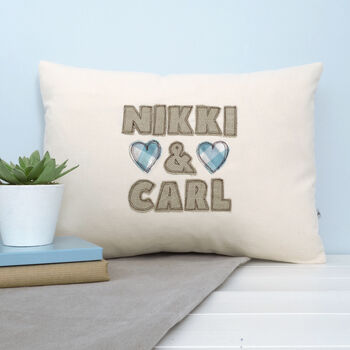 Personalised Couples Name Cushion Gift, 7 of 11