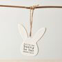 'Follow The Bunny…' Porcelain Rabbit Hanger, thumbnail 1 of 2