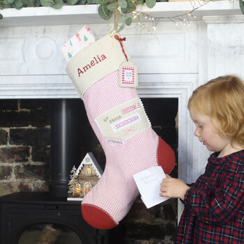Personalised Stripe Letter To Santa Stockings, 2 of 9