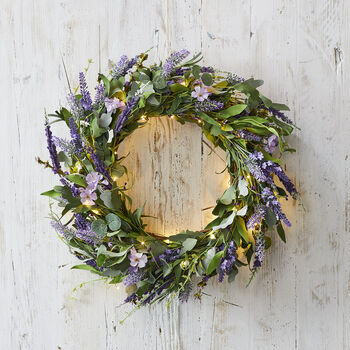 Artificial Lavender Spring Wreath, 2 of 2