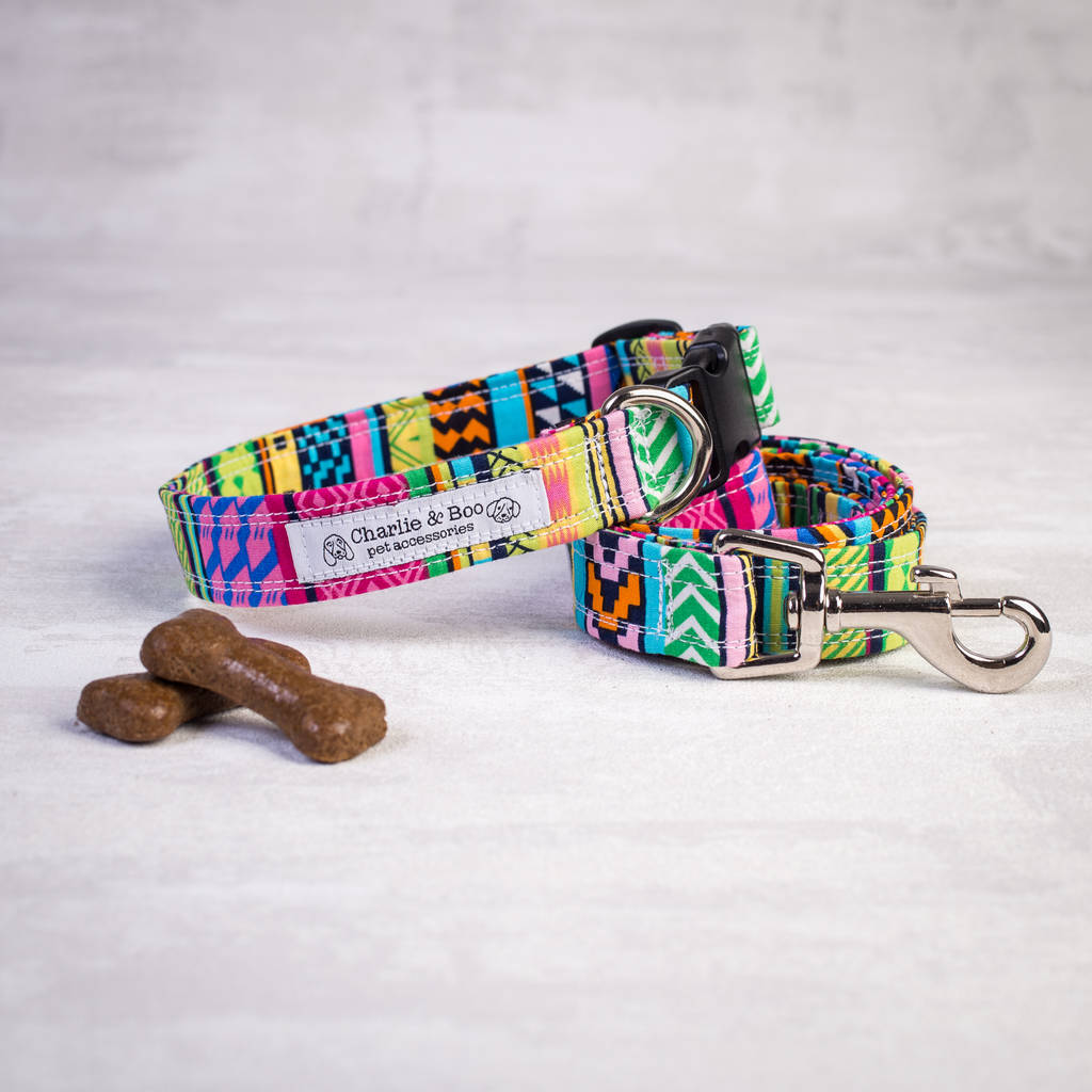 Dog Collar And Lead Set For Girl Or Boy Dogs By Charlie and Boo