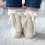 100% Cashmere Bow Back Socks, thumbnail 1 of 9