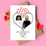 Anniversary Personalised Couple Portrait Love Card, thumbnail 3 of 7