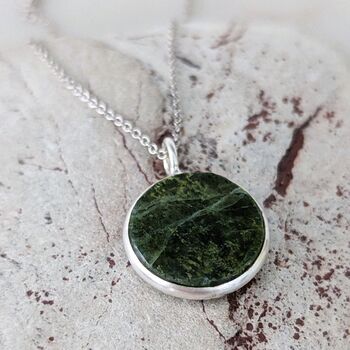 The Circle Peridot August Birthstone Necklace, Silver, 6 of 8