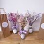 Personalised Purple Dried Flower Arrangement With Vase Christmas Gift, thumbnail 4 of 9