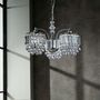 Mason Three Light Crystal Chandelier, thumbnail 2 of 3