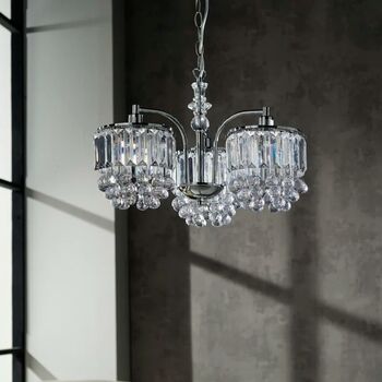 Mason Three Light Crystal Chandelier, 2 of 3