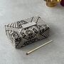 Personalised Refillable Liberty Fabric Matchbox With Leather Detail, thumbnail 2 of 10