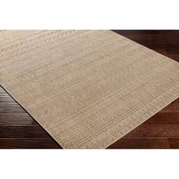 Round Indoor And Outdoor Boho Brown Rug, 2 of 6