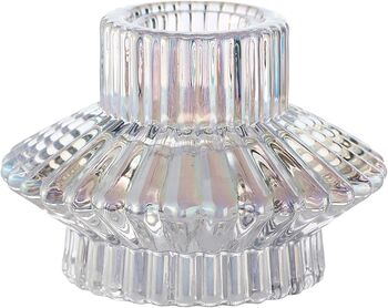 Glass Candle Holder Tealight Candlestick Holders, 7 of 8