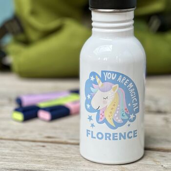You Are Magical Unicorn Water Bottle, 3 of 8