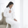 Ravenna Velour White Luxury Dressing Gown, thumbnail 1 of 6