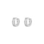 925 Sterling Silver Patterned Chunky Hoop Earring, thumbnail 7 of 10