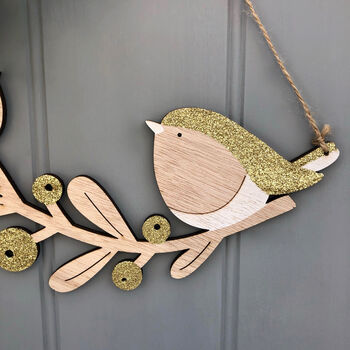 Christmas Wooden Robin Hanging, 2 of 2