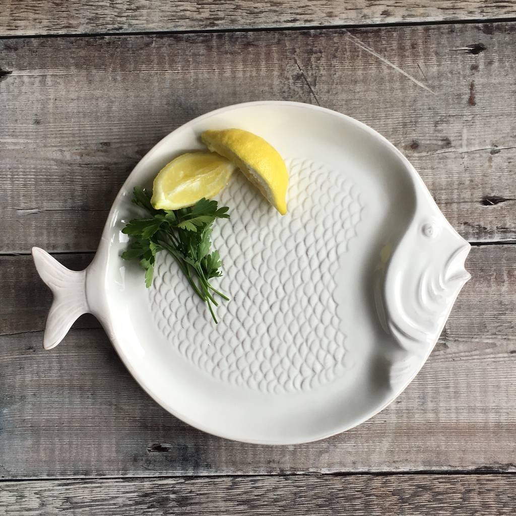 fish serving plate by the nautical home