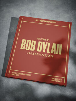 Bob Dylan Personalised Gift Music Legend Deluxe Tribute Book, 4 of 10