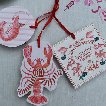 Pack Of Three Bridgerton Lobster Gift Tags, 9 of 9