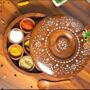 Wooden Handcrafted Round Spice Box With Spoon, thumbnail 1 of 7