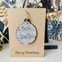Personalised Grandpa Christmas Card Bauble Decoration, thumbnail 3 of 3