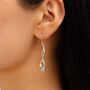 Molten Sterling Silver Opal Duo Drop Earrings, thumbnail 1 of 6