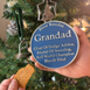 Polished Metal Heritage Gift Blue Plaque For Grandad, thumbnail 1 of 4