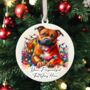Personalised Staffordshire Bull Terrier In Christmas Lights, thumbnail 5 of 11